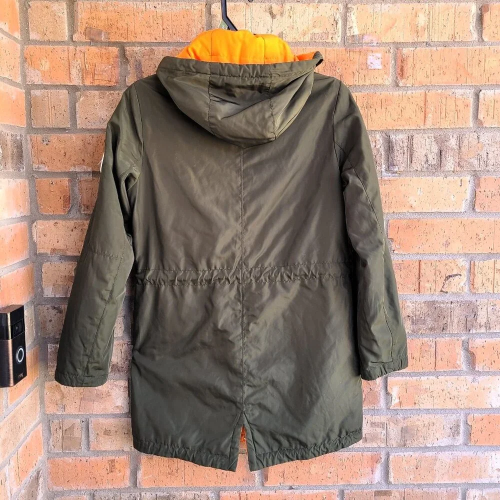 Tarore Junior's Girl Hooded Jacket Parka Coat Pockets Olive Green Size 152/12A